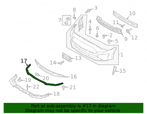 Губа переднего бампера Ford Mustang mk6 18-23 рест царапины