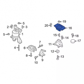 Подушка акпп Ford Edge 19-24 2.0T