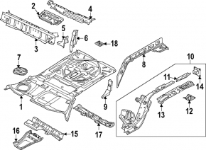 Корито багажника Audi Q5 80A 18-22 2.0T, 3.0T, MHEV