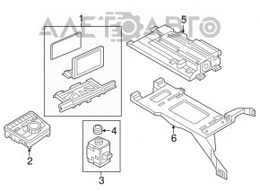 Монитор, дисплей, навигация Audi A4 B9 17-19 7" с кронштейном, царапины