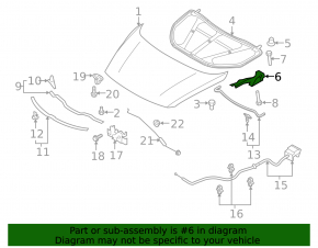 Петля капота левая Mazda CX-9 16-23