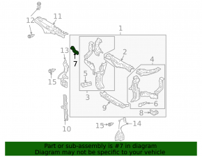 Кронштейн передний фартука крыла правого Lexus RX330 RX350 RX400h 04-08