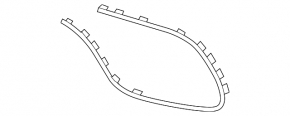 Молдинг ґрат переднього бампера лівий Mercedes S-class W222 63/65 AMG 18-20