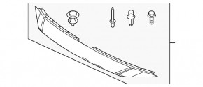 Накладка решетки радиатора верхняя Mazda CX-50 23-26