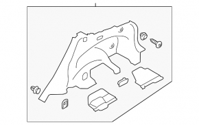 Обшивка арки права Subaru XV Crosstrek 13-14