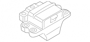 Подушка двигателя левая VW Passat b7 12-15 USA 3.6