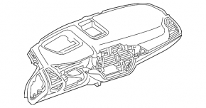 Торпедо передня панель з AIRBAG BMW X3 G01 18-21 чорна, без проекції