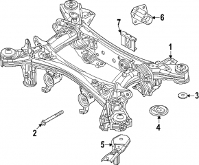 Демпфер заднего подрамника левый Mazda CX-90 24-26