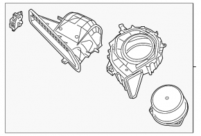 Корпус грубки голий вентиляція Nissan Murano z52 15-24
