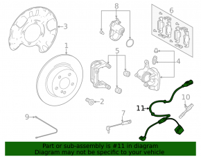 Провод датчика ABS задний правый Mercedes W167 GLE 350 450 20-26