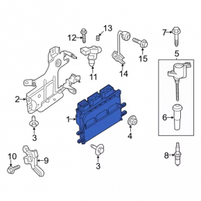 Блок ECU компьютер двигателя Ford Fusion mk5 13-16 2.5