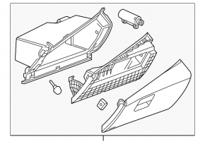 Перчаточный ящик, бардачок Chevrolet Volt 16- серый
