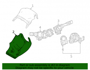 Обрамление рулевой колонки Toyota Prius 50 16-22 2 части, черное