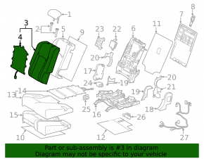 Задний ряд сидений 2 ряд правый Lexus RX350 RX450h 20-22 без airbag, механический, кожа черная, серая строчка, перфорация, ржавое снизу
