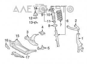 Амортизатор передний правый Lexus GS300 GS350 06-07 rwd