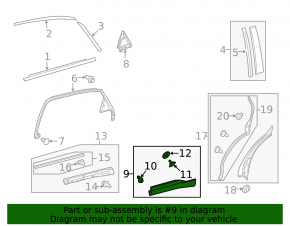 Накладка двери нижняя наружная задняя правая Lexus RX350 10-15