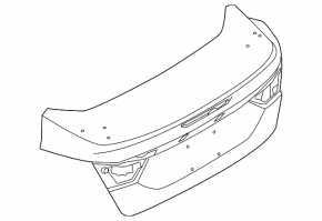 Крышка багажника Ford Focus mk3 11-14 дорест 4d под спойлер
