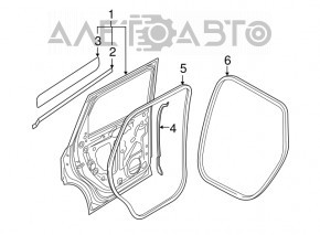 Дверь в сборе задняя левая Audi Q7 16-26
