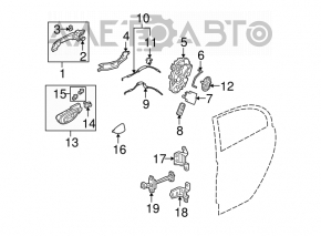 Петля двери верхняя задняя правая Honda Civic 4d 06-09