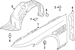 Підкрилок передній лівий Genesis G80 23-26 EV
