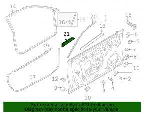 Молдинг двери передний правый Audi A5 F5 18-25 хром