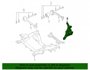 Цапфа передня права Mercedes W212 10-16 RWD