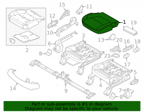 Пассажирское сидение Ford Explorer 16-19