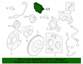 Parking Brake Control Module BMW X3 F25 11-17