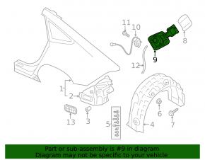 Корпус лючка бензобака Audi A7 19-25