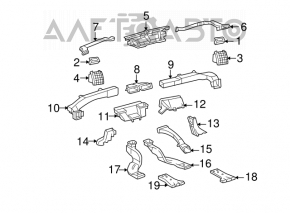 Воздуховод левый Toyota Avalon серый 05-07