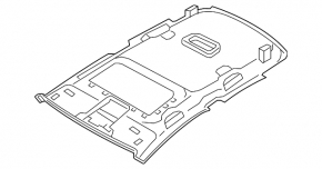 Обшивка потолка VW Passat b7 12-15 USA серый под люк