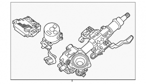 Рулевая колонка с ЭУР Kia Niro 17-17 HEV под Start-Stop