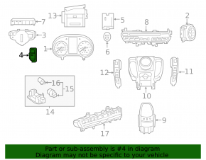 Кнопка Parking Mercedes C-class W205 15-21