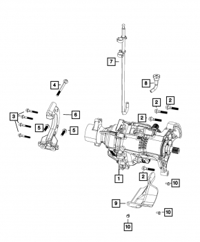 Кронштейн крепления переднего редуктора Jeep Cherokee KL 14-16