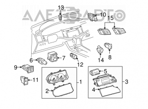 Кнопка управления задней шторкой Toyota Avalon 05-12