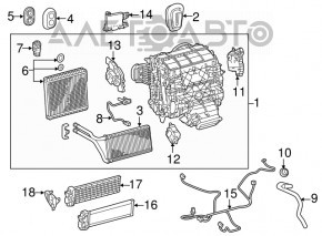 Испаритель Lexus RX350 16-19