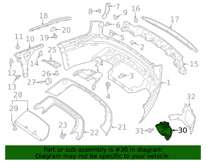 Насадка глушника ліва Land Rover Range Rover Velar 18-26 хром