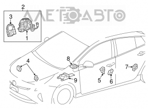 Датчик подушки безопасности задний левый Toyota Rav4 19-22
