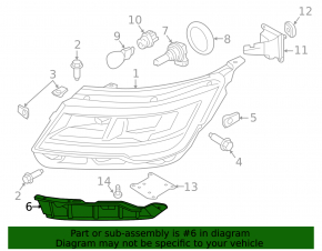 Крепление фары нижнее правое Ford Explorer 16-19