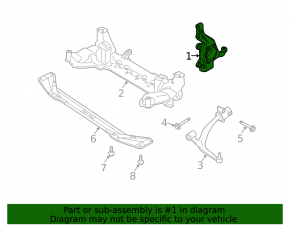 Цапфа передняя левая Infiniti FX35 FX45 03-08