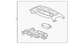 Накладка центральной консоли Chevrolet Bolt EUV 22-23 без беспроводной зарядки, черная