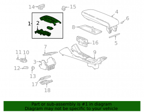 Накладка центральной консоли Chevrolet Bolt EUV 22-23 без беспроводной зарядки, черная