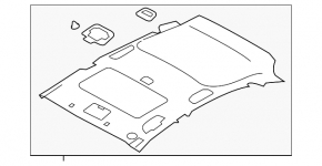 Обшивка потолка Subaru XV Crosstrek 18-23 без люка