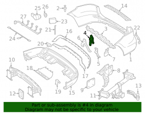 Крепление заднего бампера левое Mercedes W166 ML 12-15