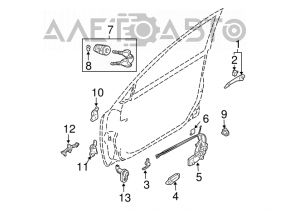Личинка замка передней левой Mazda6 03-06