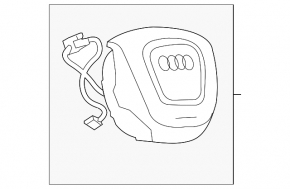 Подушка безопасности airbag в руль водительская Audi A4 B8 13-16 рест