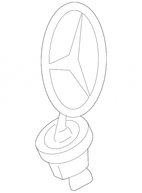 Эмблема капота Mercedes C-class W205 15-21