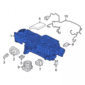 Радіатор обігрівача піч Ford Mustang mk6 15-23 без корпусу