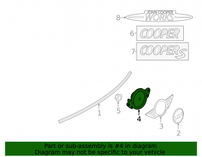 Ручка двери багажника с эмблемой Mini Cooper Countryman R60 10-16