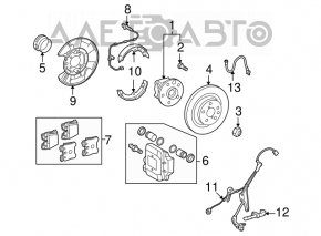 Провод датчика ABS задний правый Lexus LS460 07-08 rwd